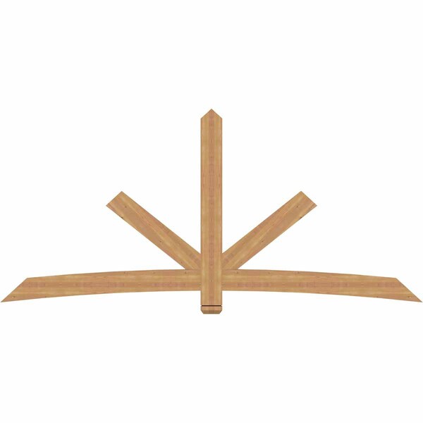 Ekena Millwork Alberta Timber Gable Bracket, Western Red Cedar, 108"W x 49"H x 1 1/2"D x 5 1/2"F, 11/12 Pitch GBW108X49X0206ALB00SWR - main